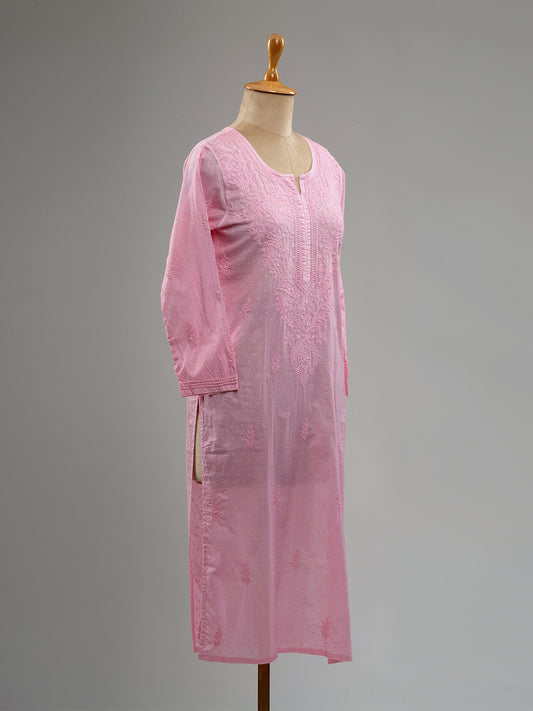 Dobby Cotton Chikankari Kurti