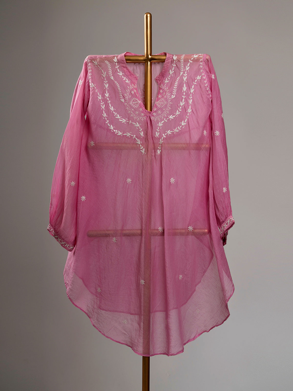 Asymmetric Chikankari Top