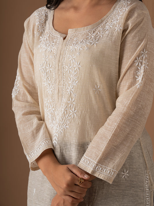 Khadi Chikankari Top