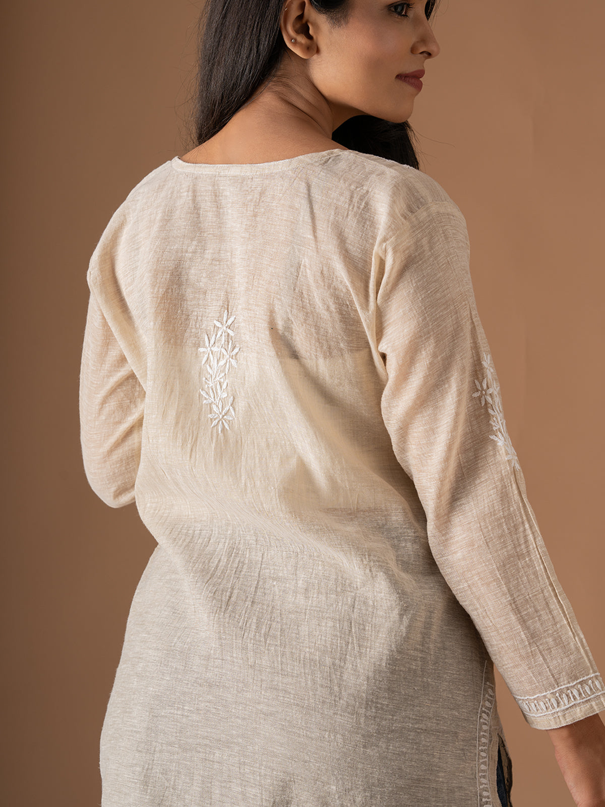Khadi Chikankari Top