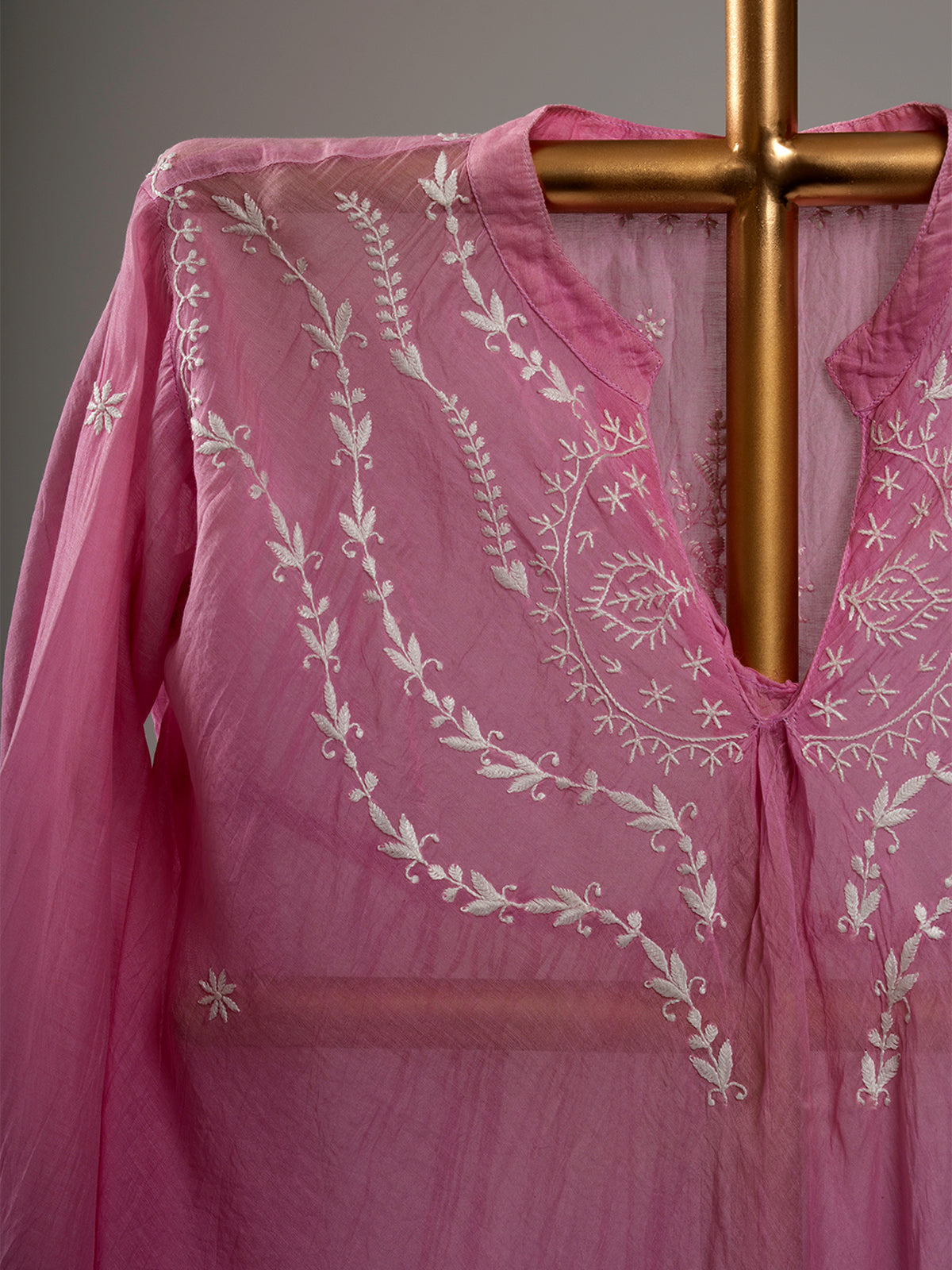 Asymmetric Chikankari Top
