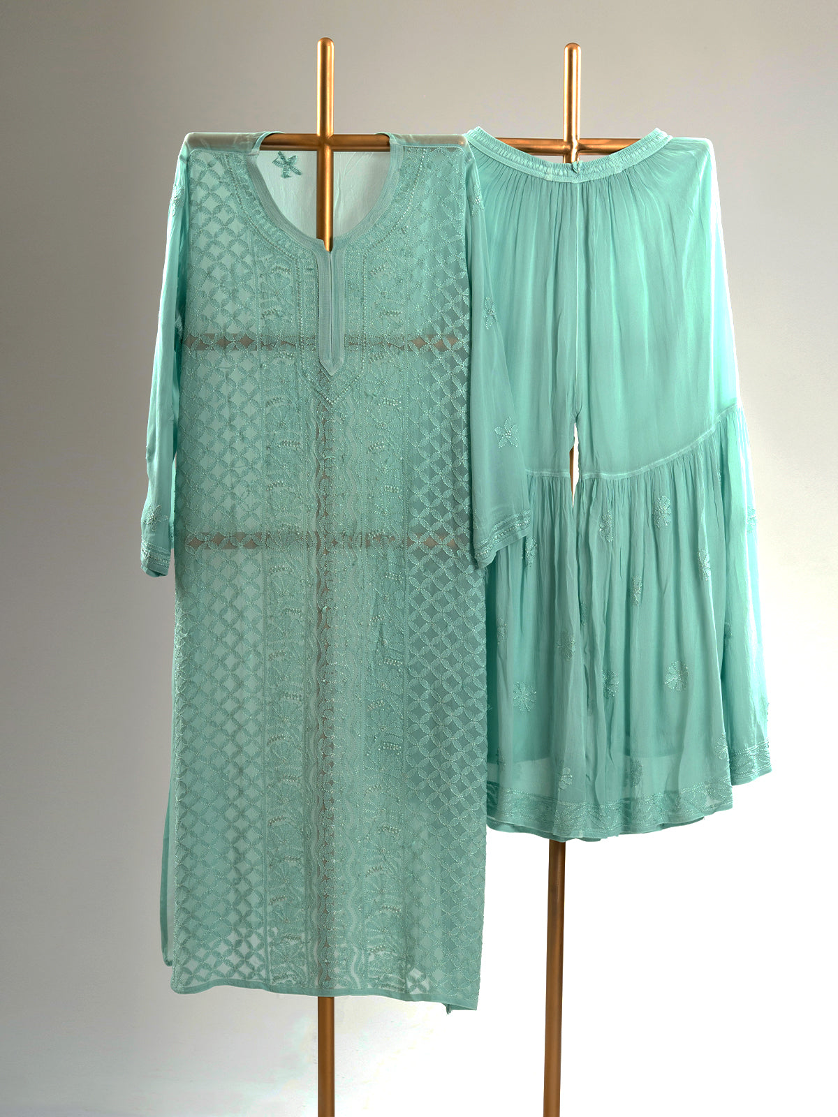 Jaal Embroidered Chikankari Set