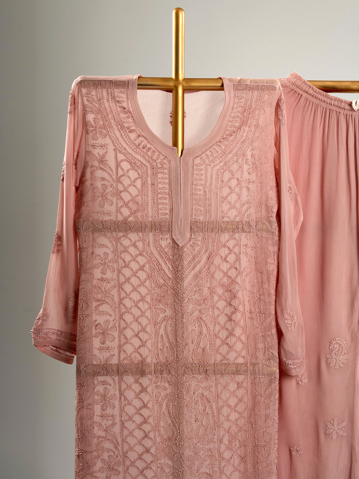 Jaal Embroidered Chikankari Set