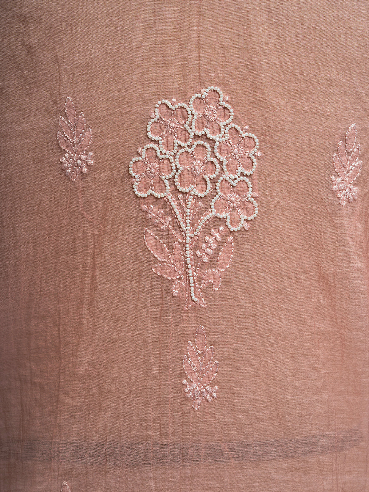 Pearl-Embellished Chikankari Kurti