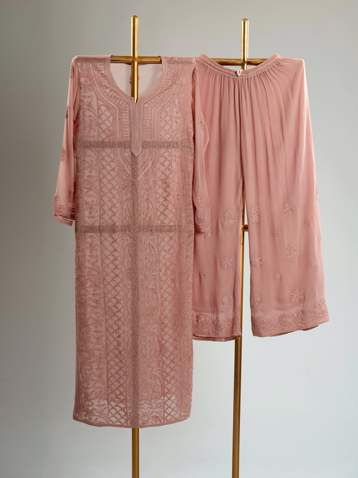 Jaal Embroidered Chikankari Set