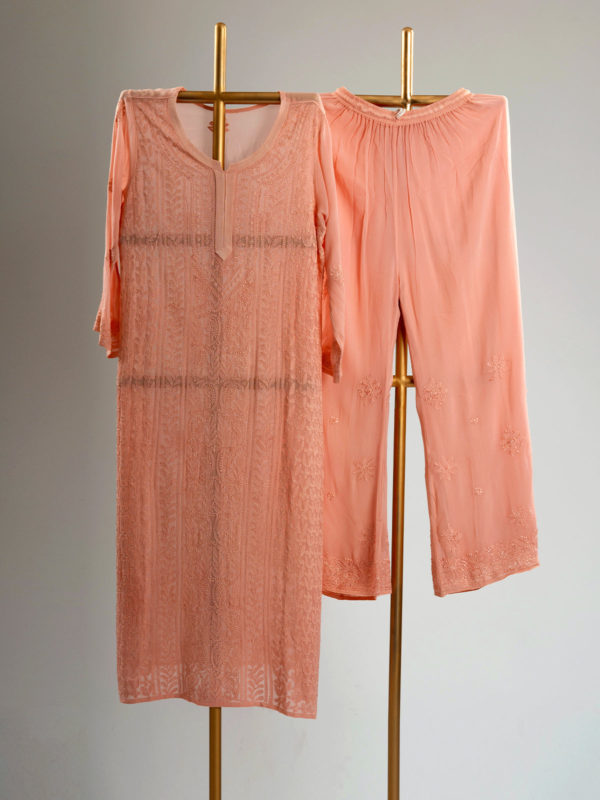 Jaal Embroidered Chikankari Set