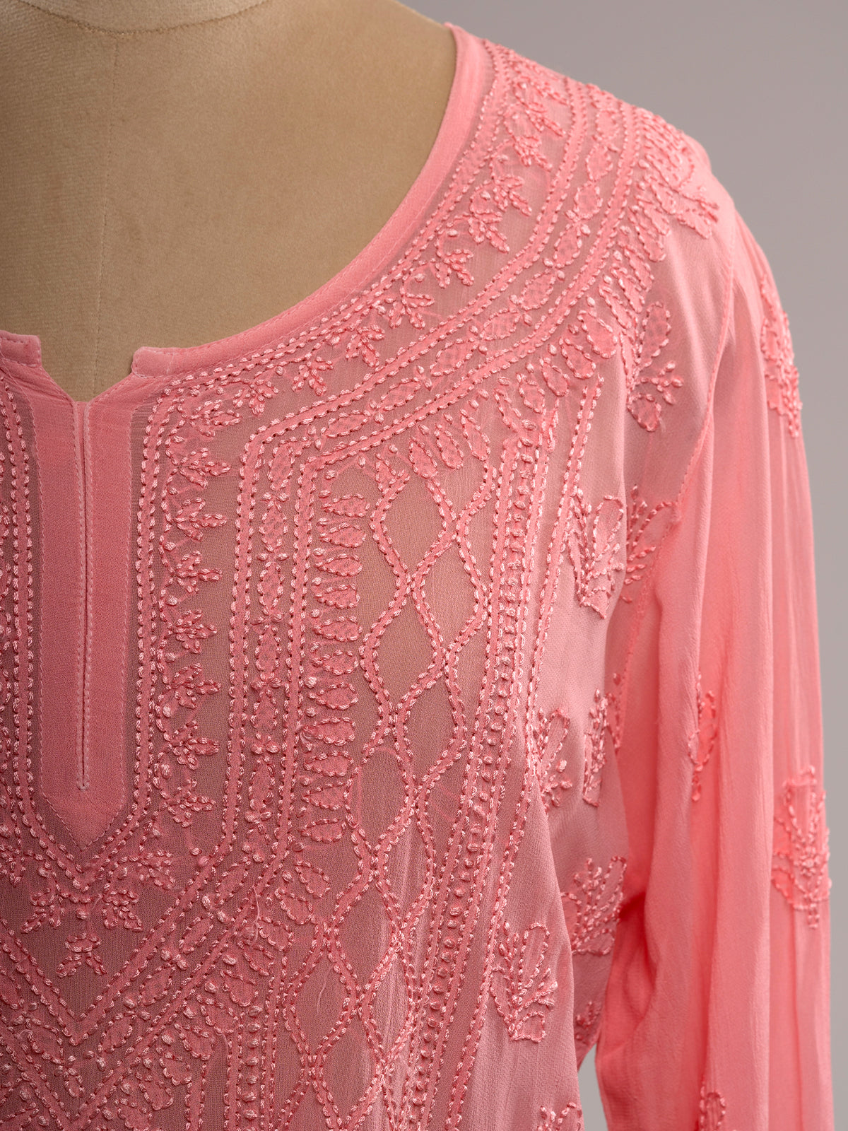 Chikankari Short Kurti