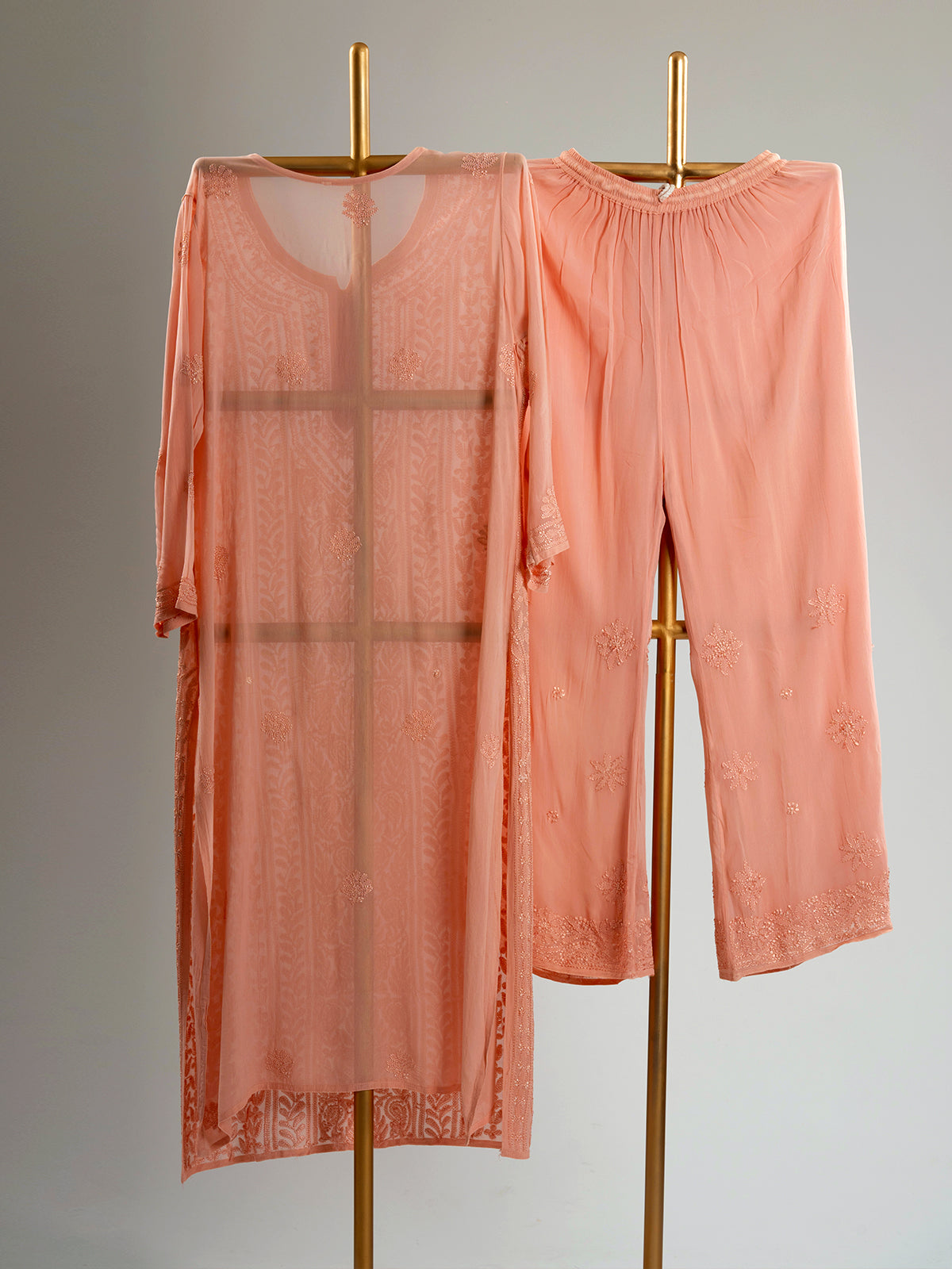 Jaal Embroidered Chikankari Set