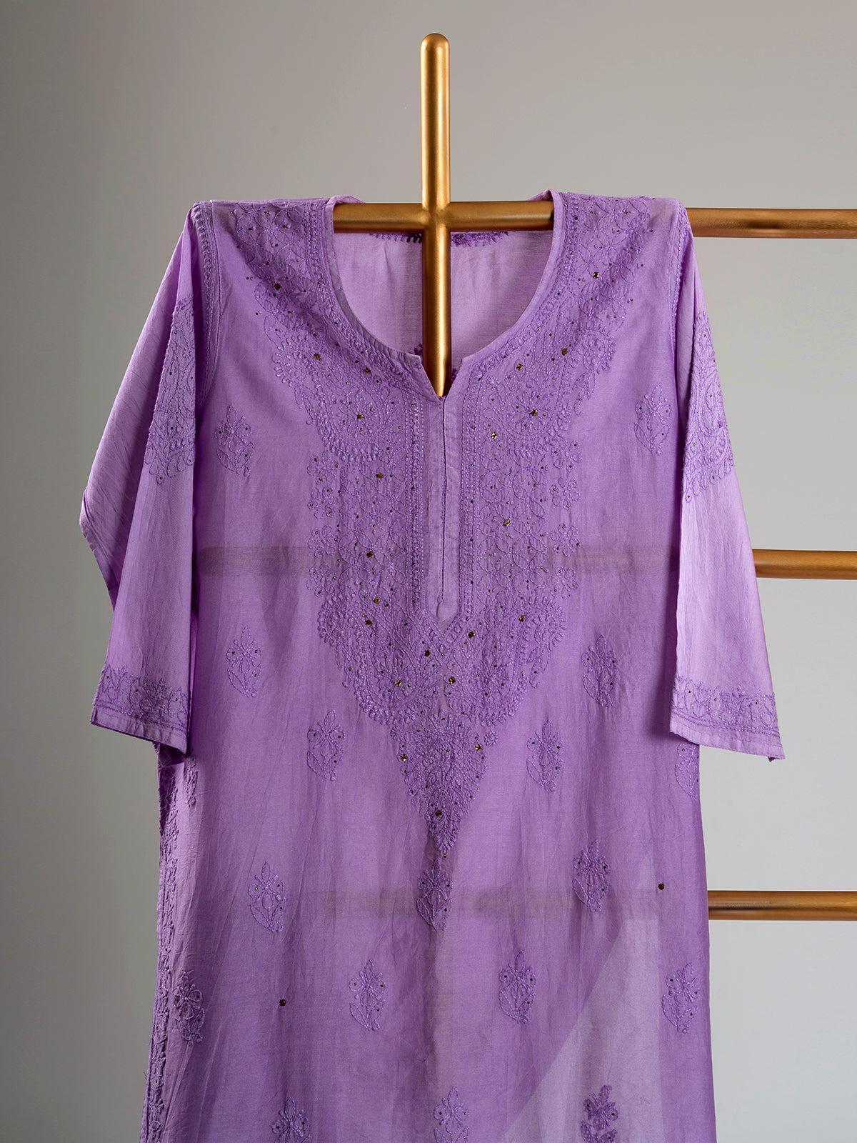 Chanderi Mukaish Chikankari Set