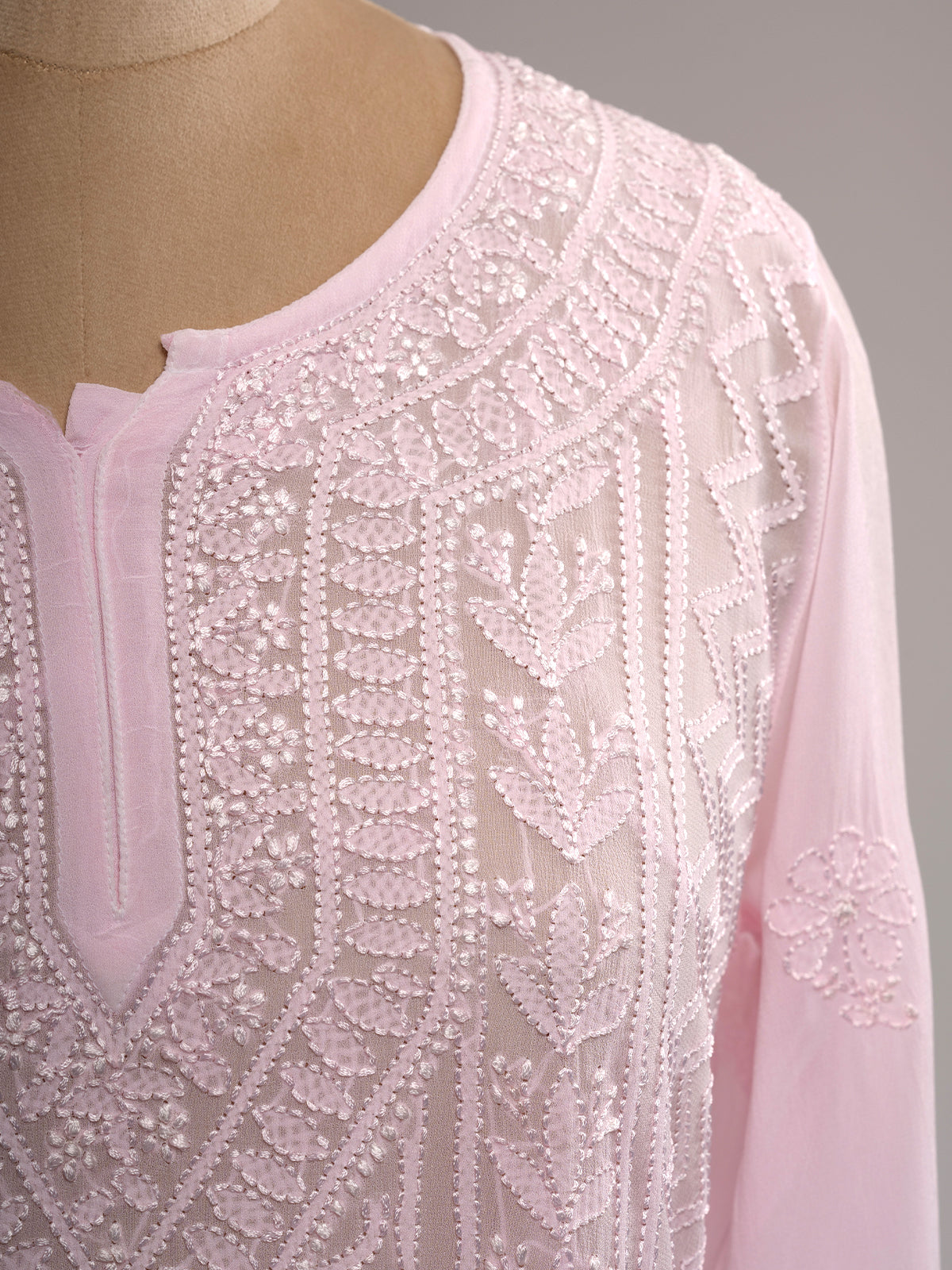 Chikankari Short Kurti