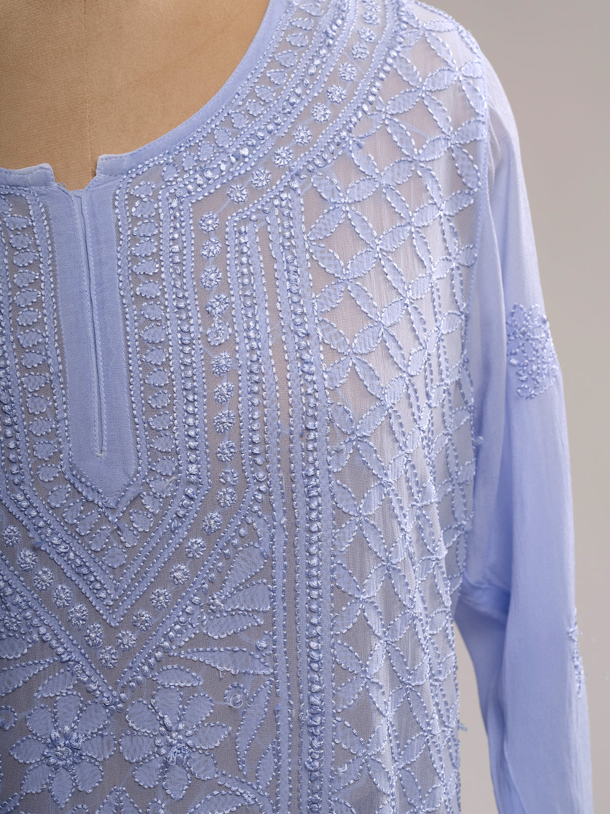 Chikankari Short Kurti