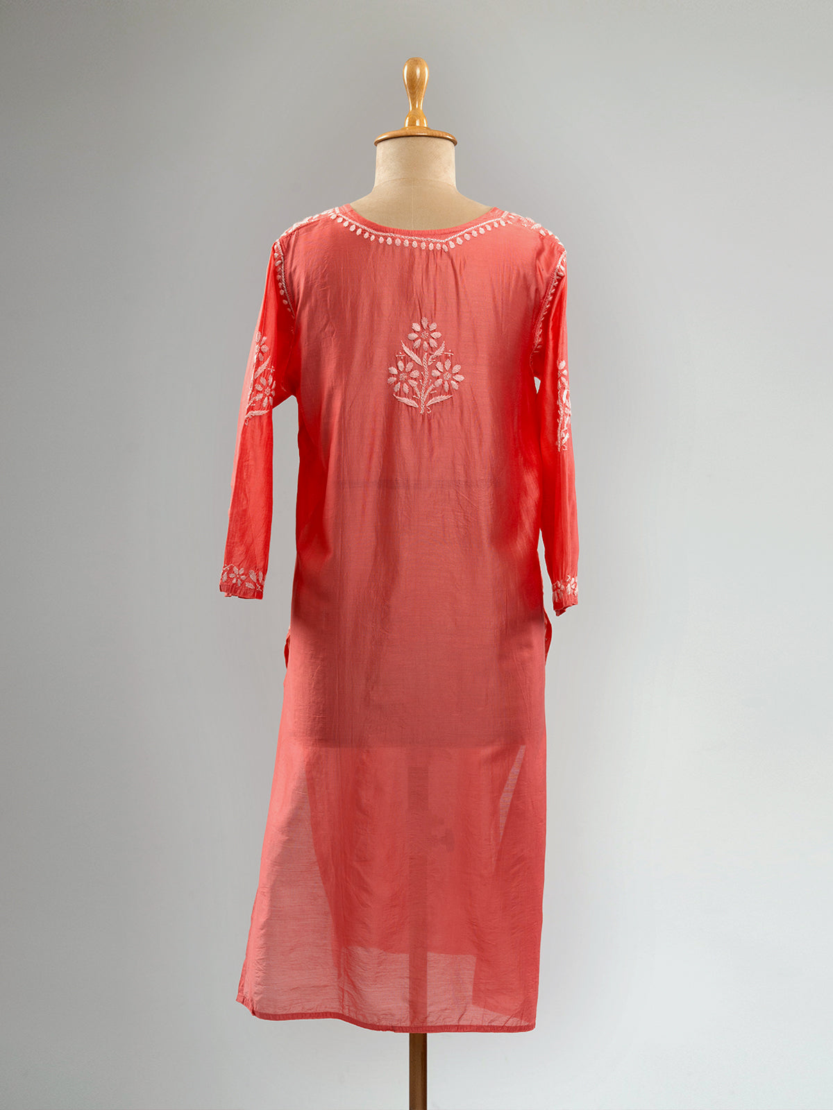 Chanderi Chikankari Kurti
