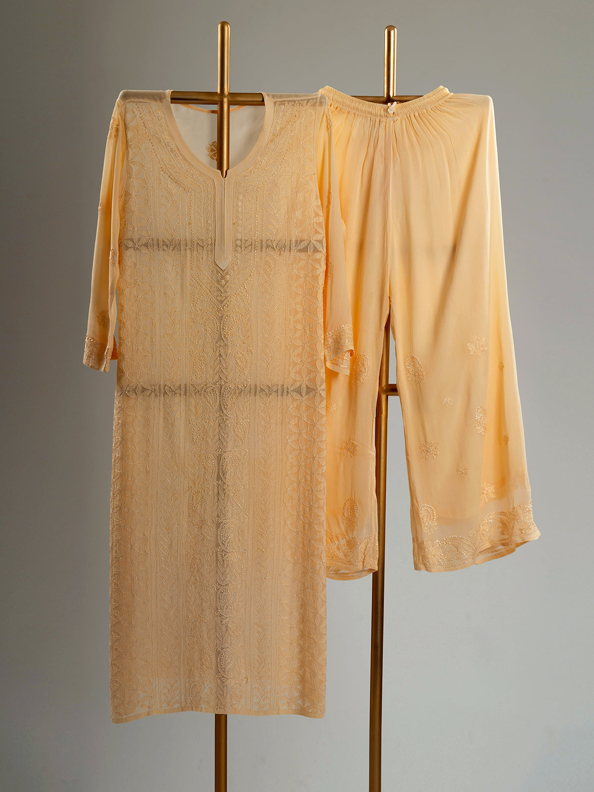 Jaal Embroidered Chikankari Set