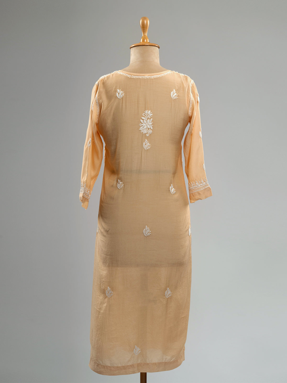 Muslin Lotus Chikankari Kurti