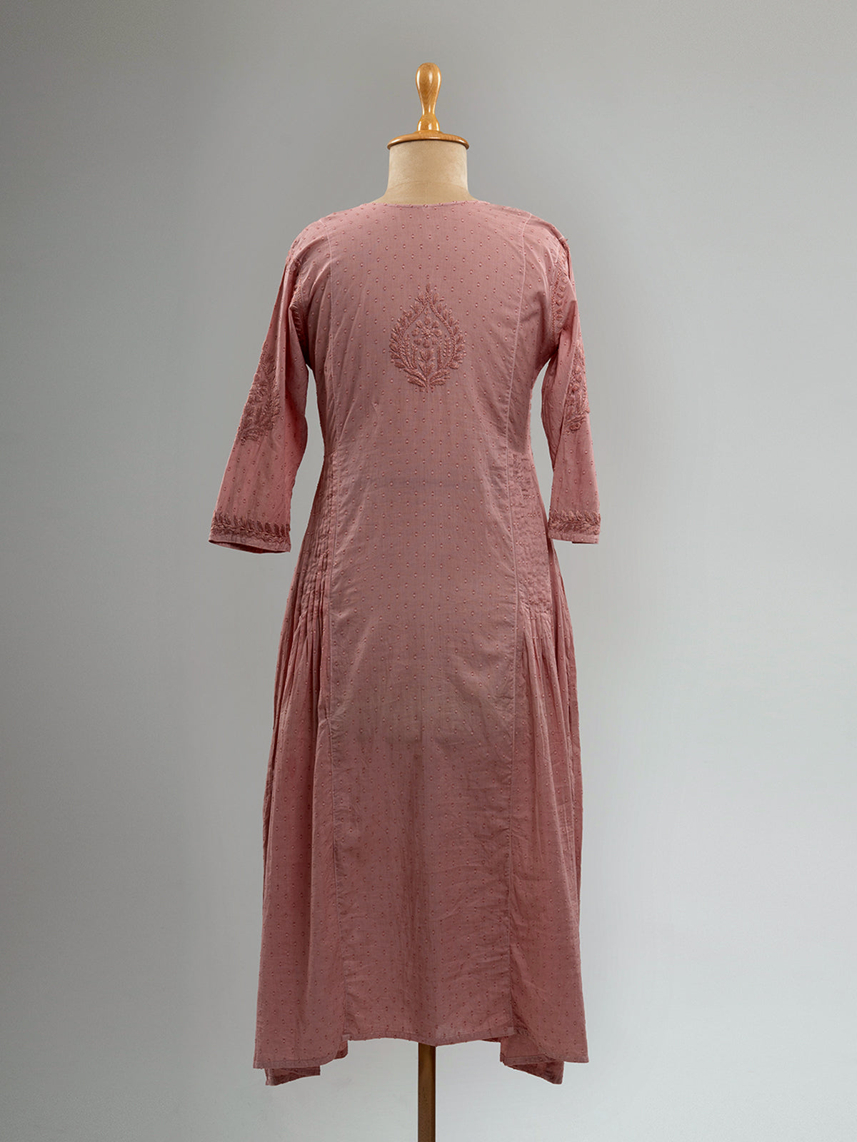 Dusky Chanderi Chikankari Kurta