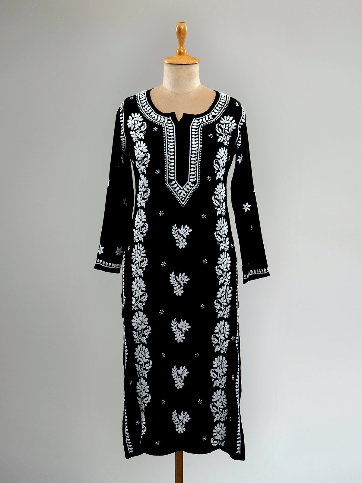 Black Chikankari Kurta