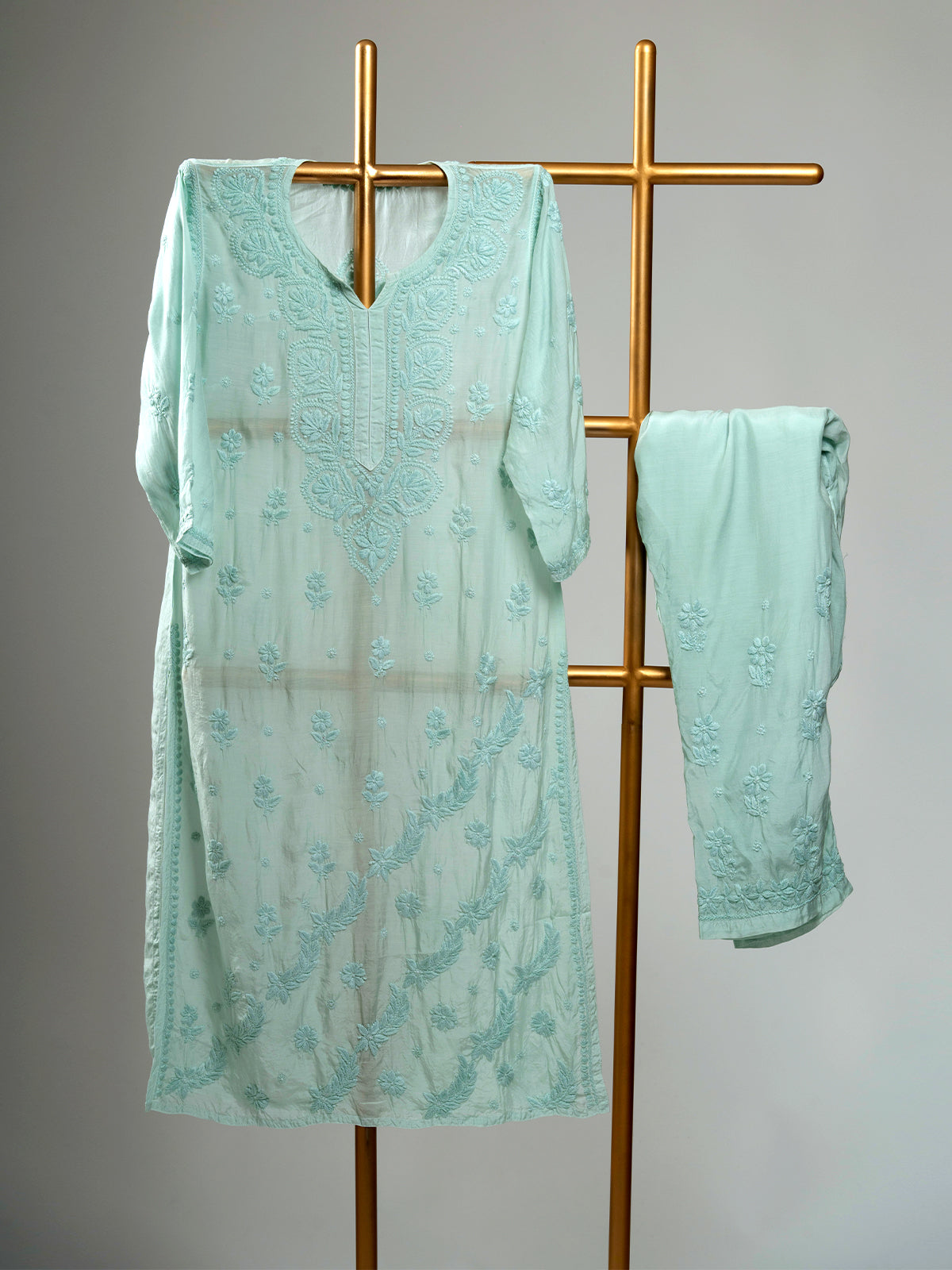 Muslin Chikankari Set