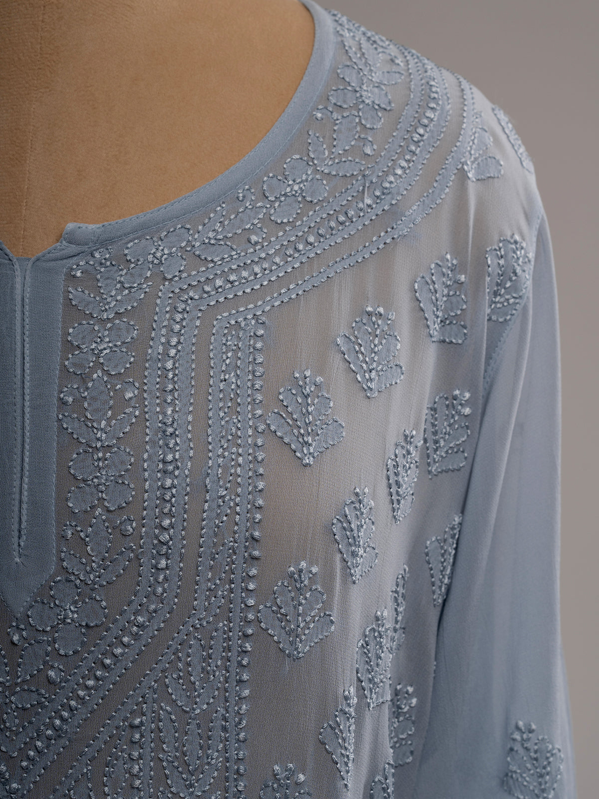 Chikankari Short Kurti