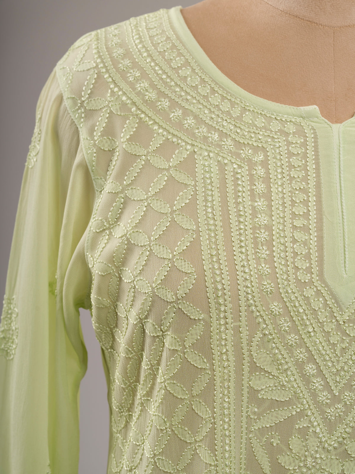 Chikankari Short Kurti