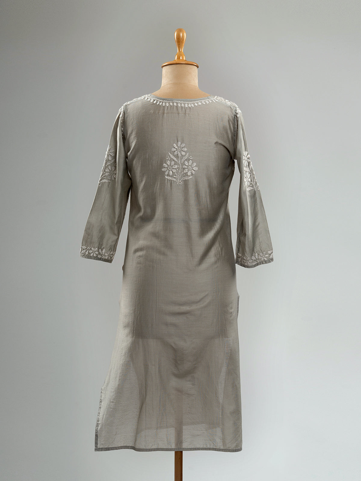 Chanderi Chikankari Kurti