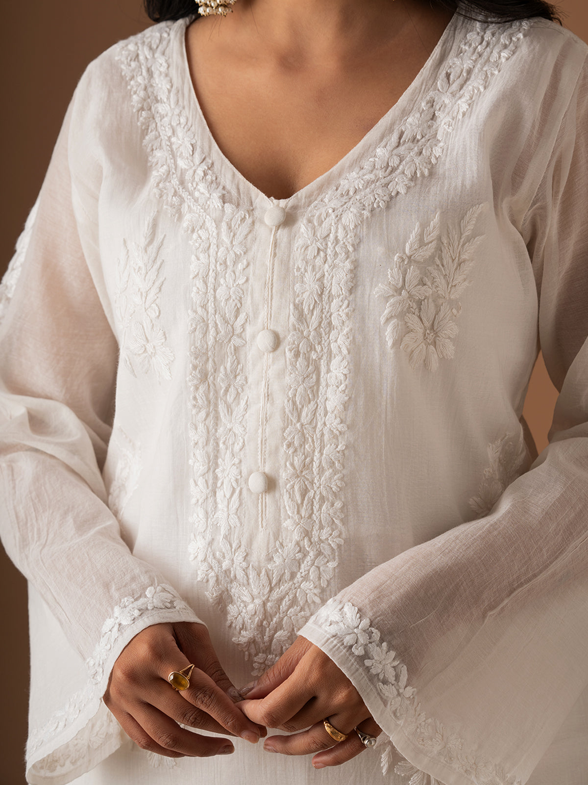 Chanderi Chikankari Set