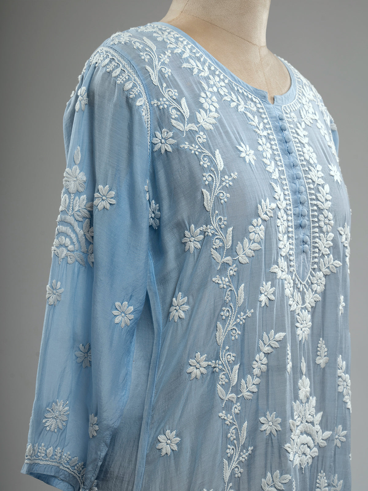 Muslin Chikankari Kurti