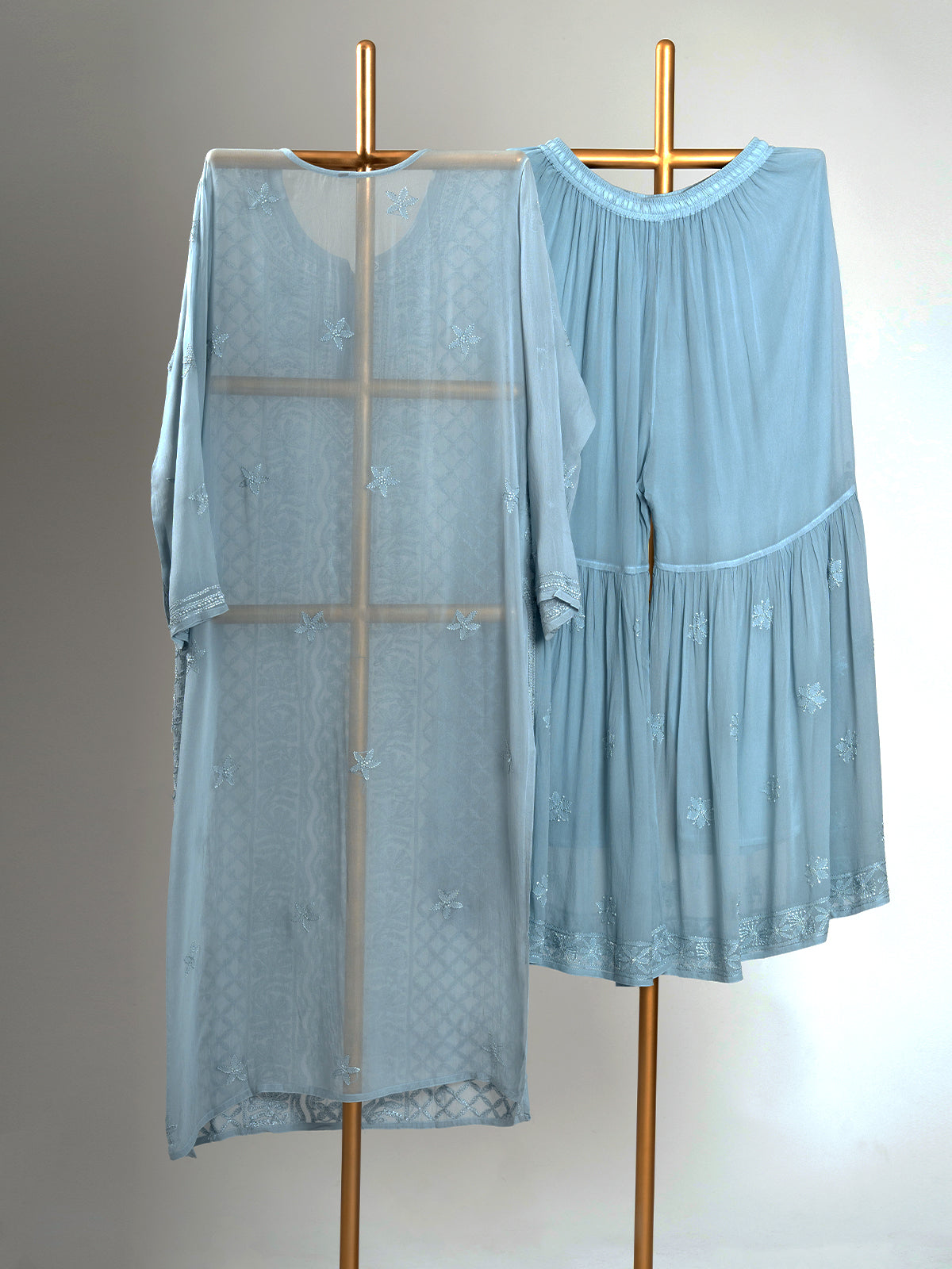 Jaal Embroidered Chikankari Set
