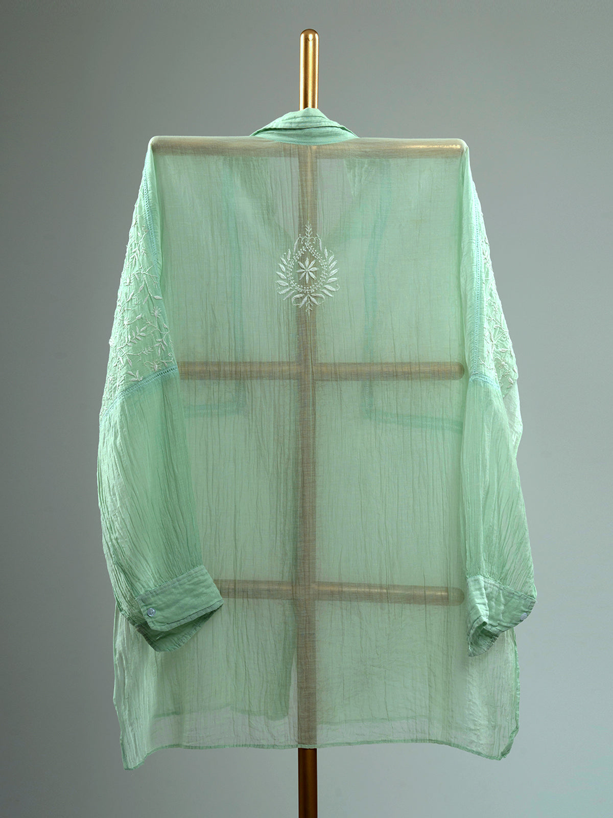 Mul Chanderi Chikankari Shirts