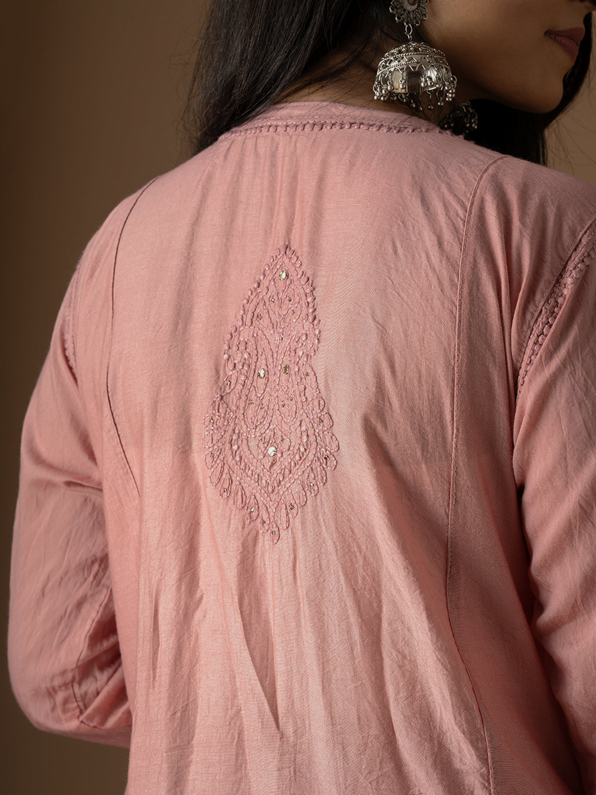 Chanderi Mukaish Chikankari Set
