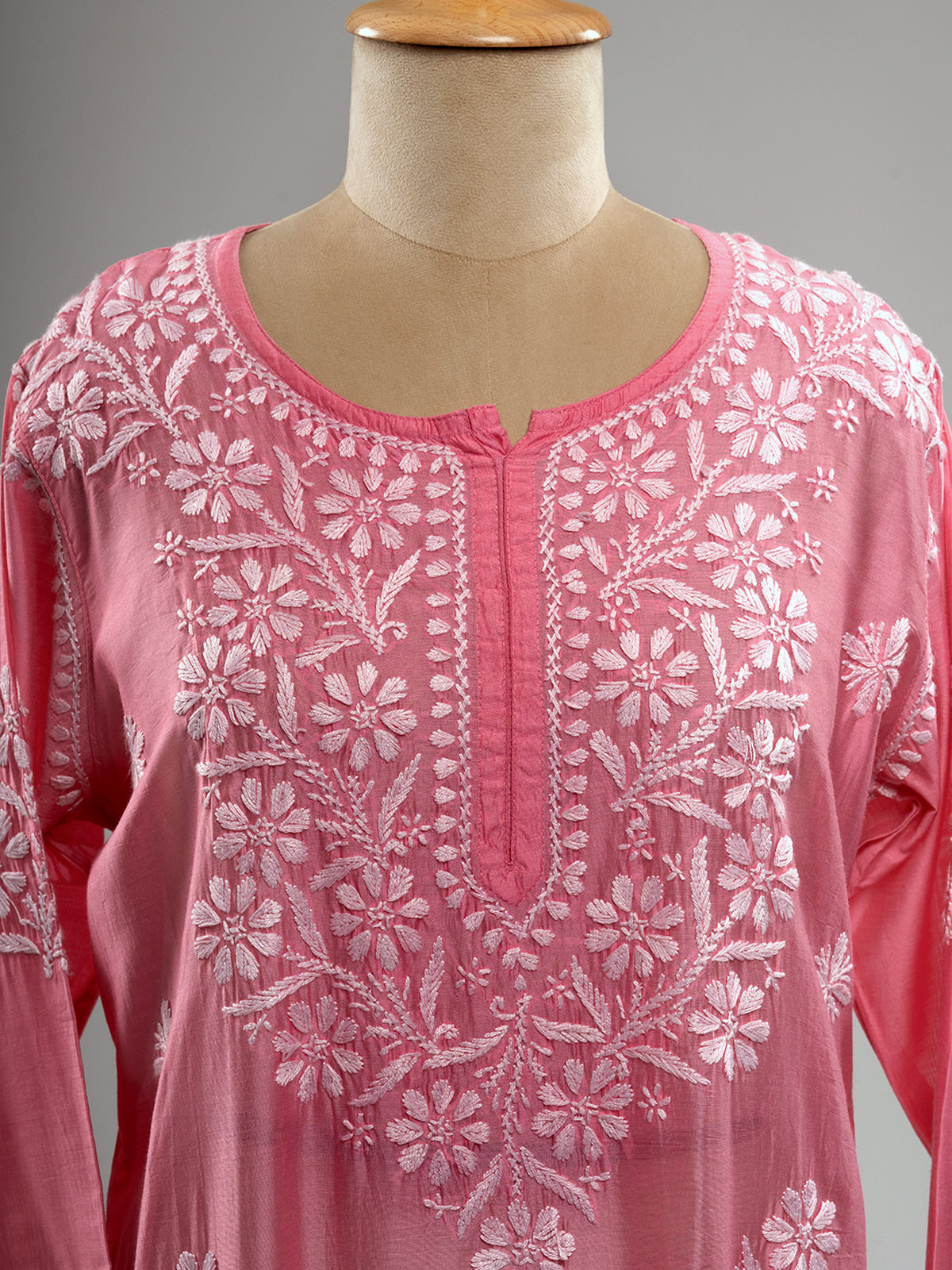 Chanderi Chikankari Kurti