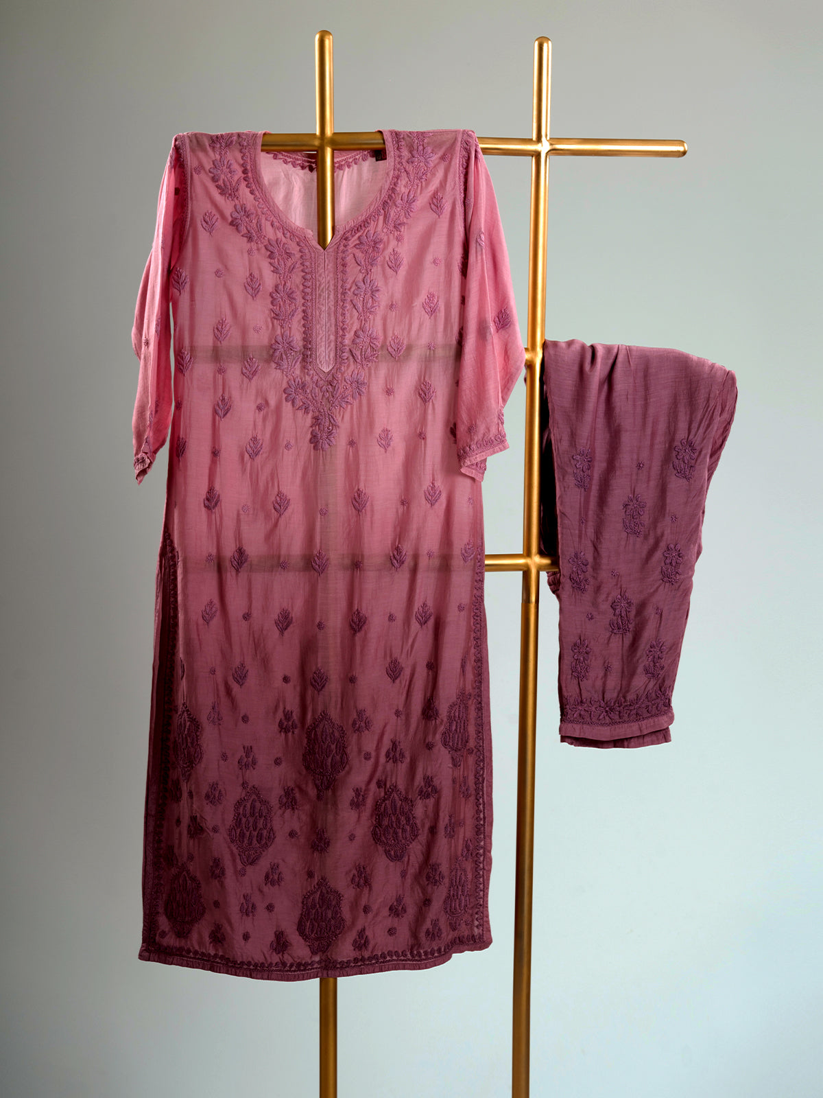 Muslin Chikankari Set