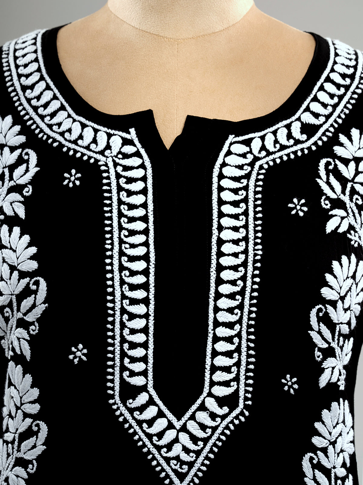 Black Chikankari Kurta