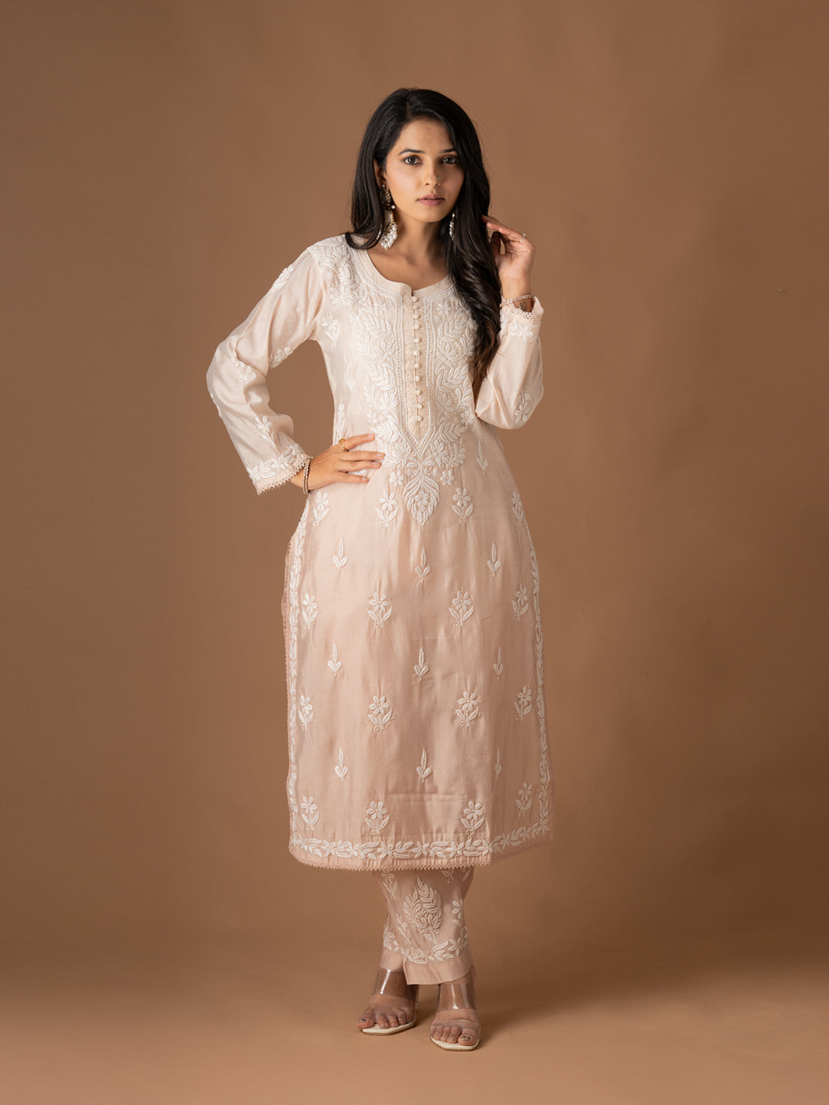 Heavy Motifs Chikankari 2-Piece Set