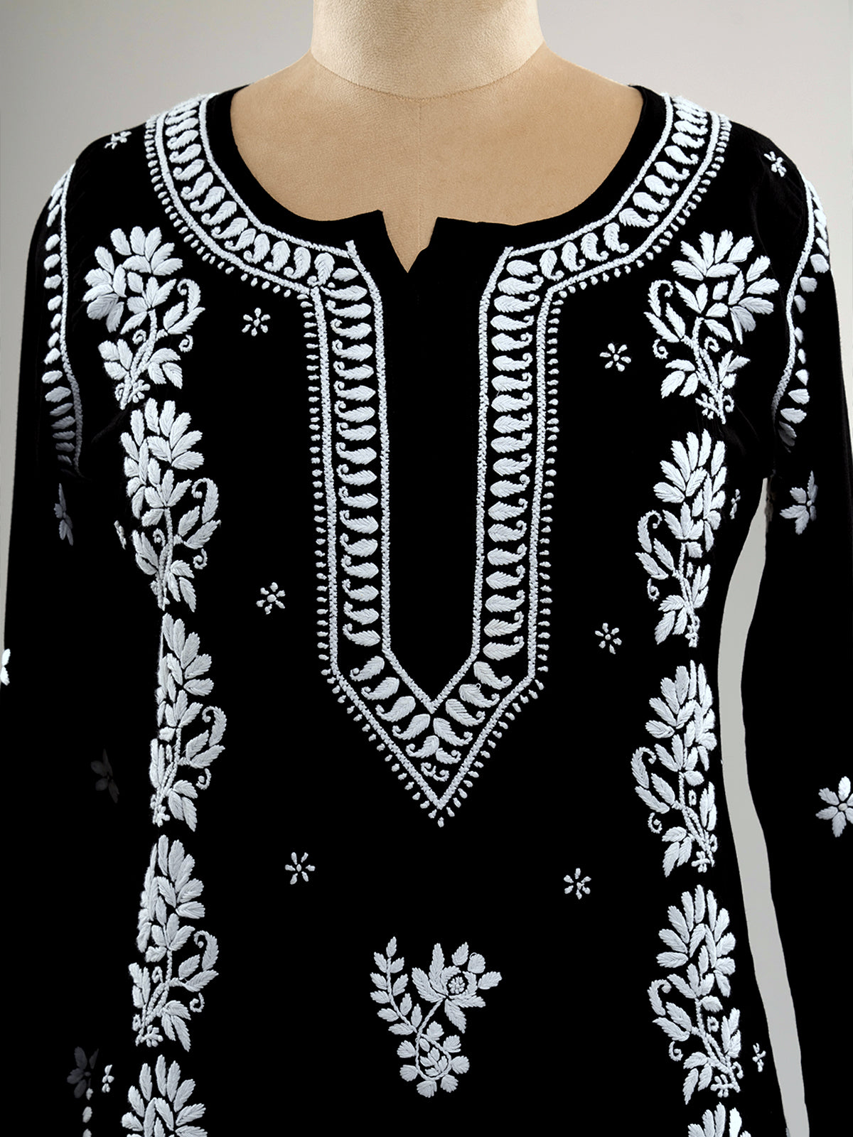 Black Chikankari Kurta
