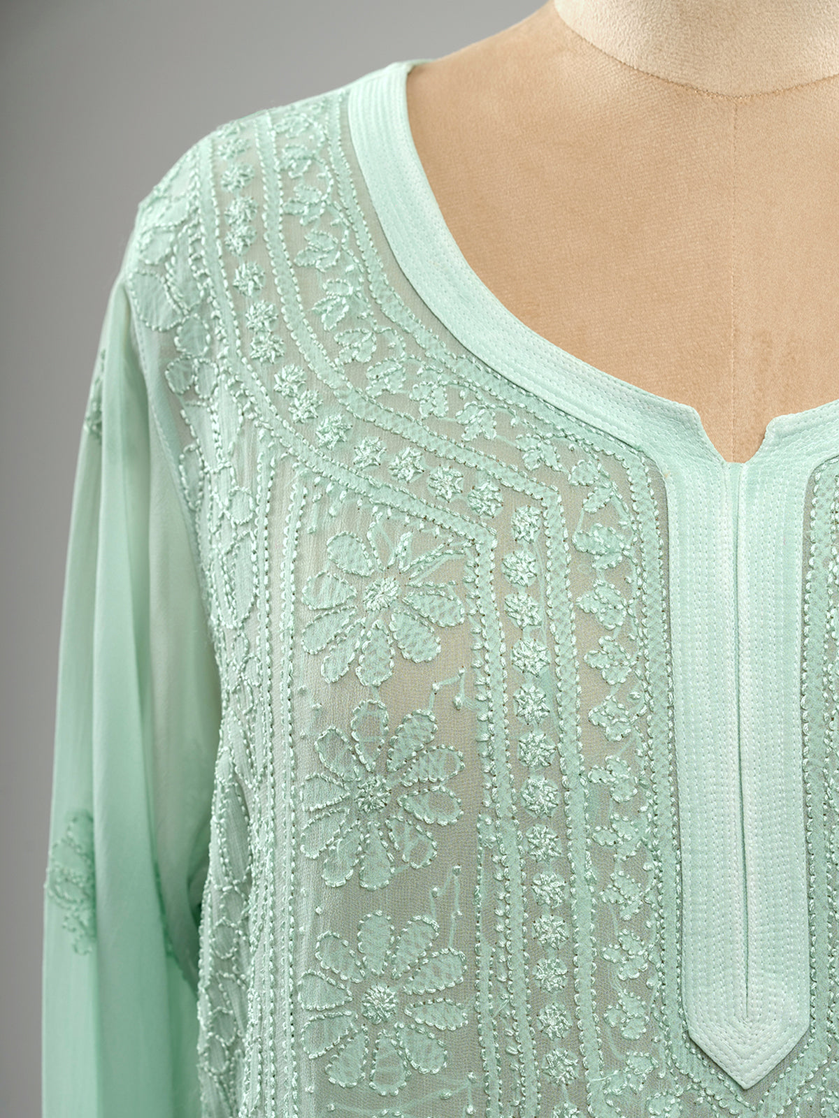 Ombre Chikankari Viscose Kurti