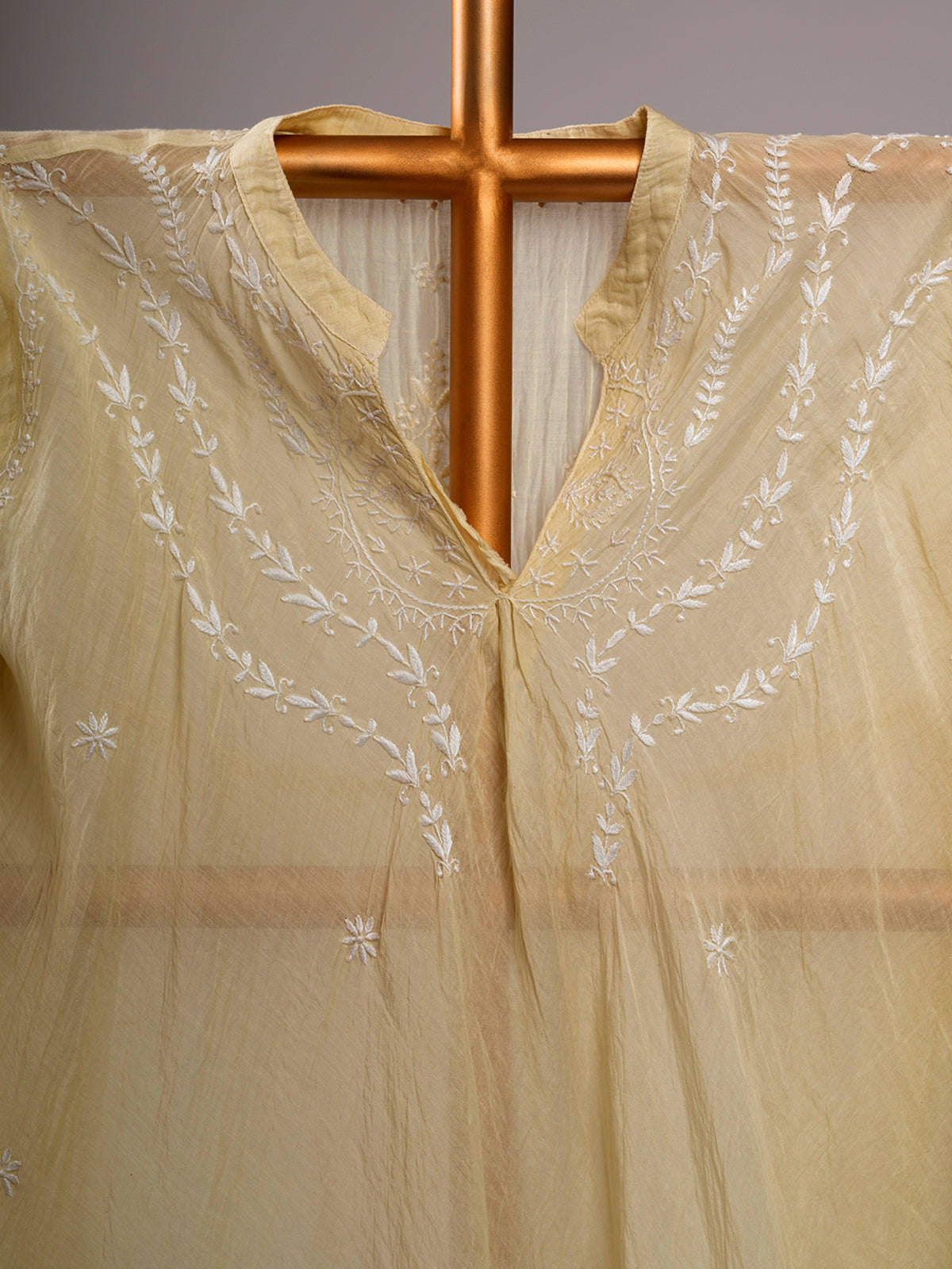 Asymmetric Chikankari Top