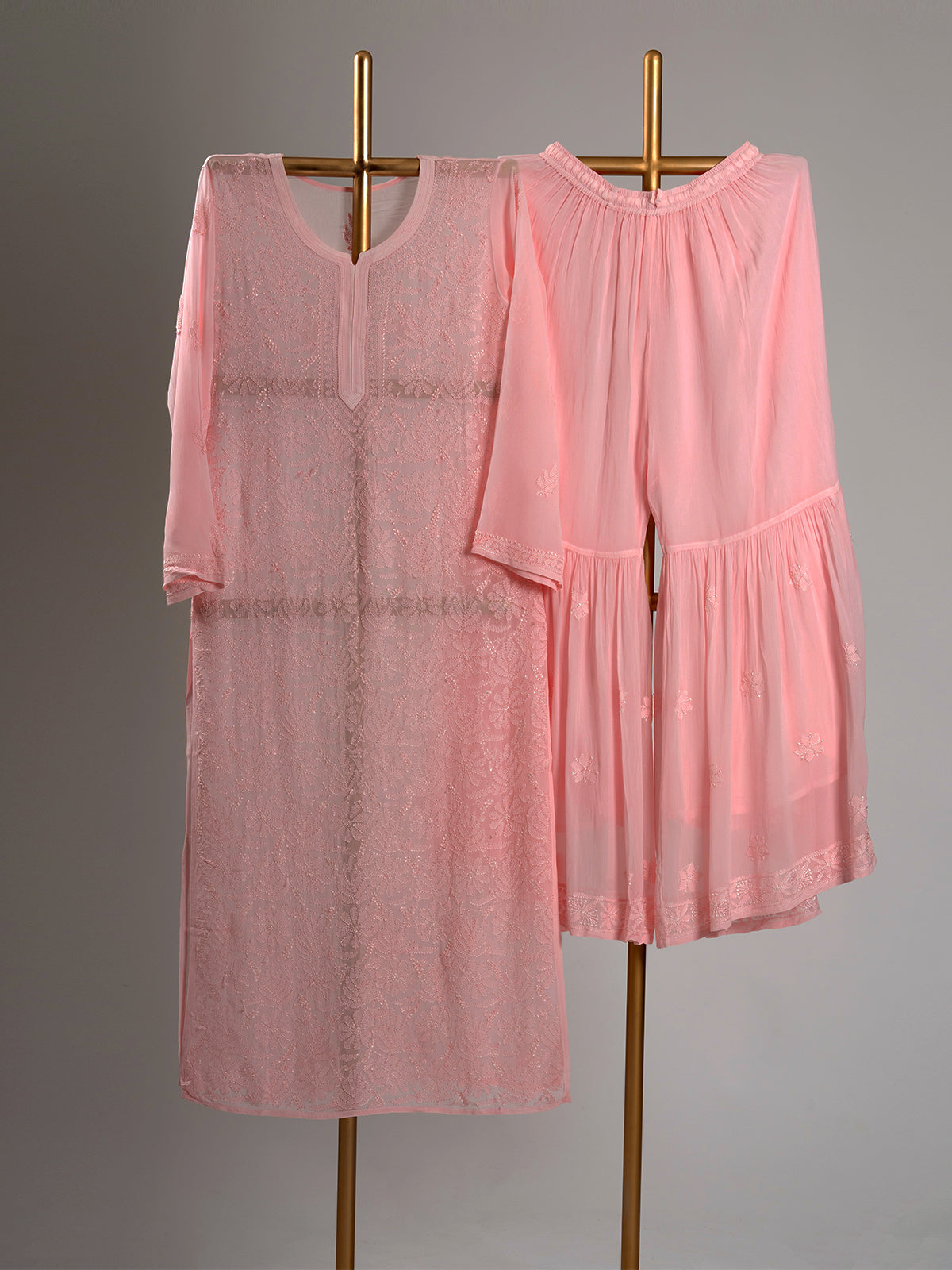 Jaal Embroidered Chikankari Set