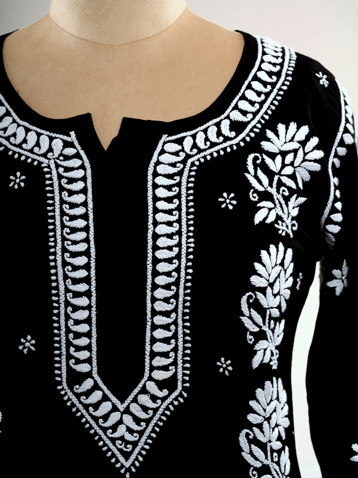Black Chikankari Kurta