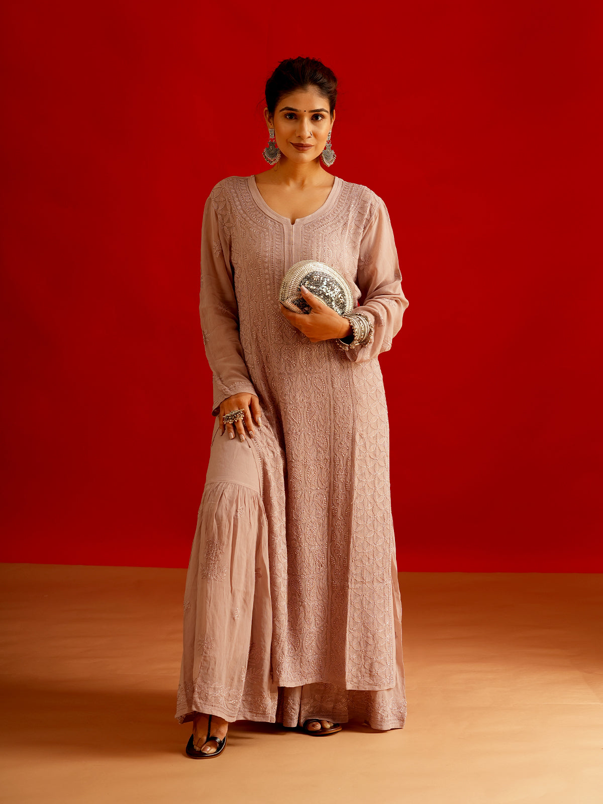 Jaal Embroidered Chikankari Set