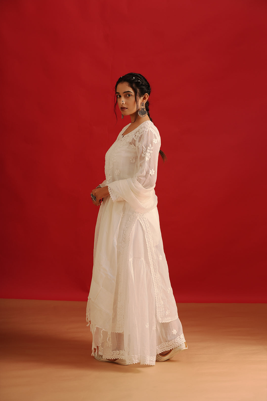 Fine Kota Doria Kurta Set