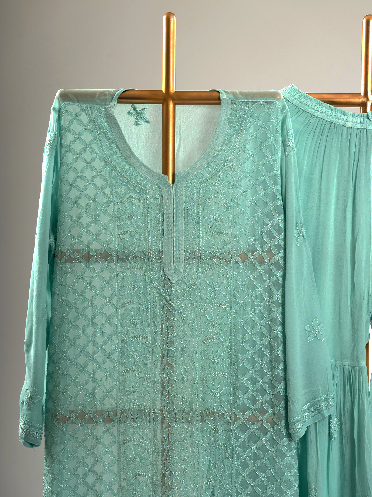 Jaal Embroidered Chikankari Set