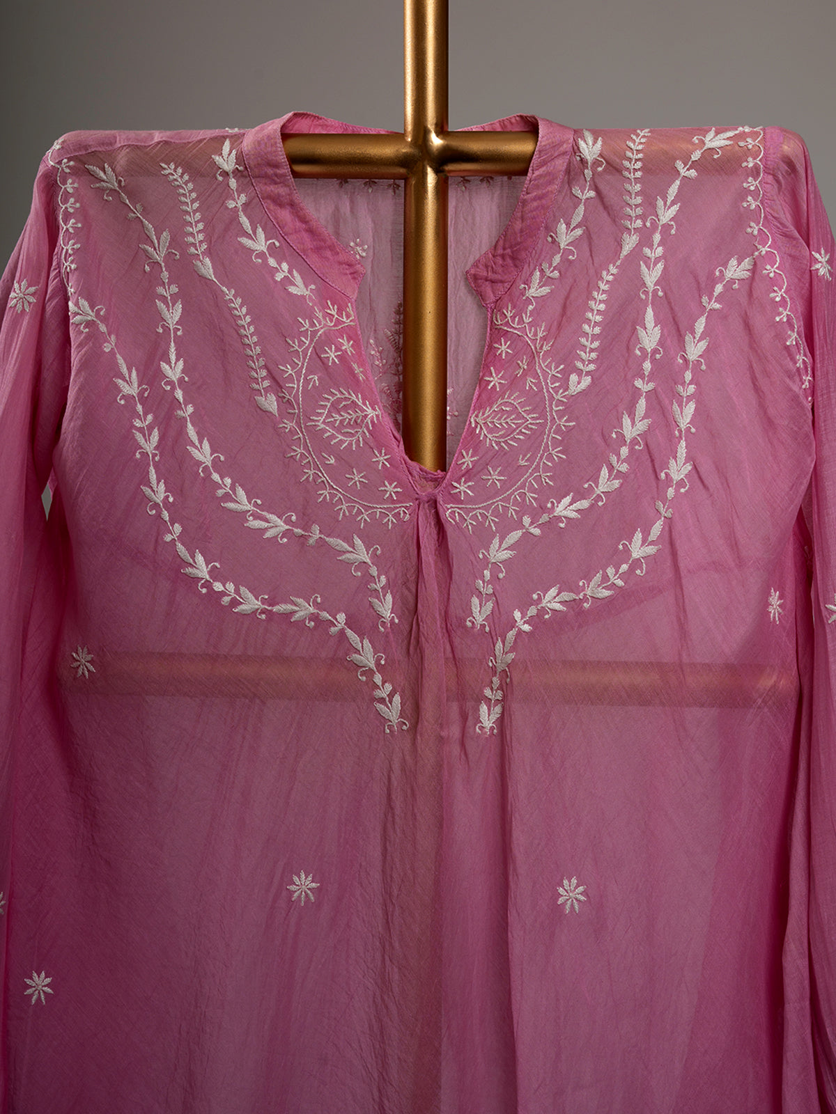 Asymmetric Chikankari Top