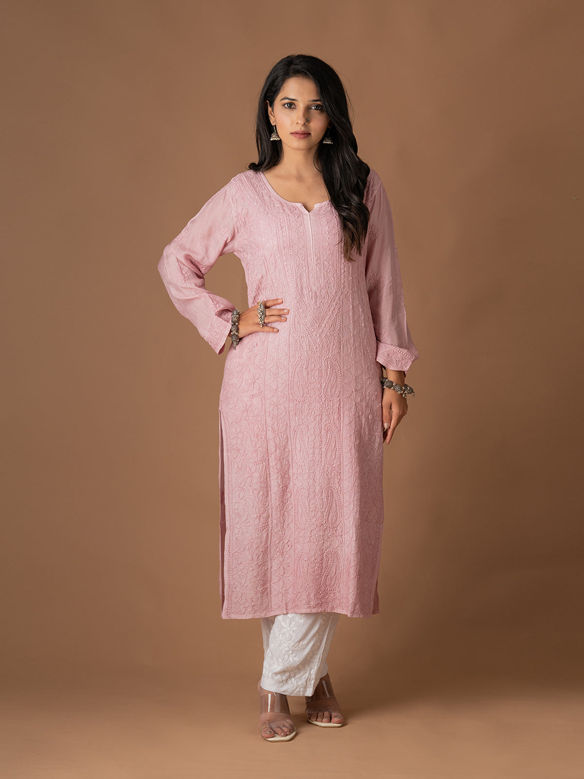 Muslin Intricate Chikankari Kurti