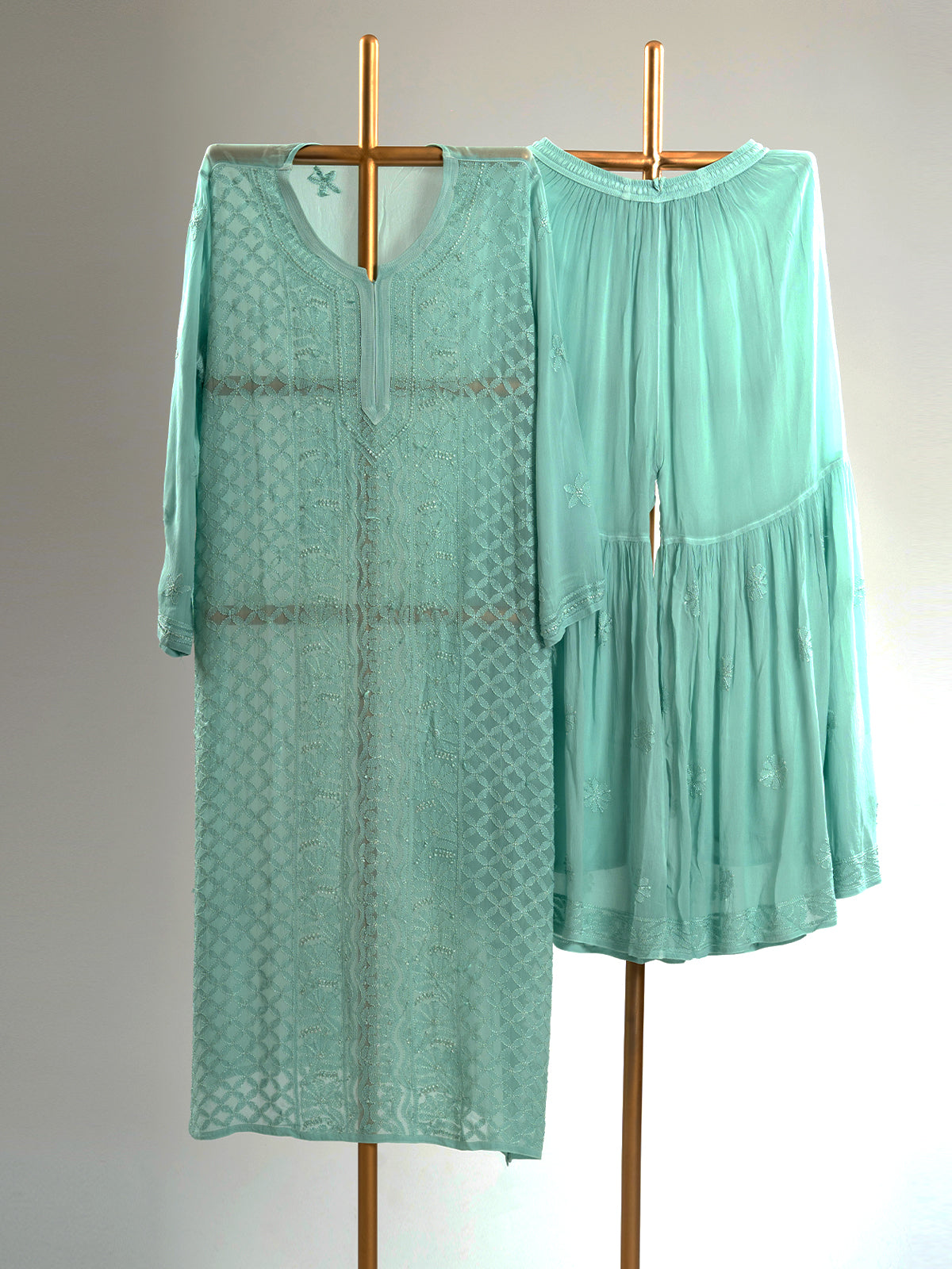 Jaal Embroidered Chikankari Set