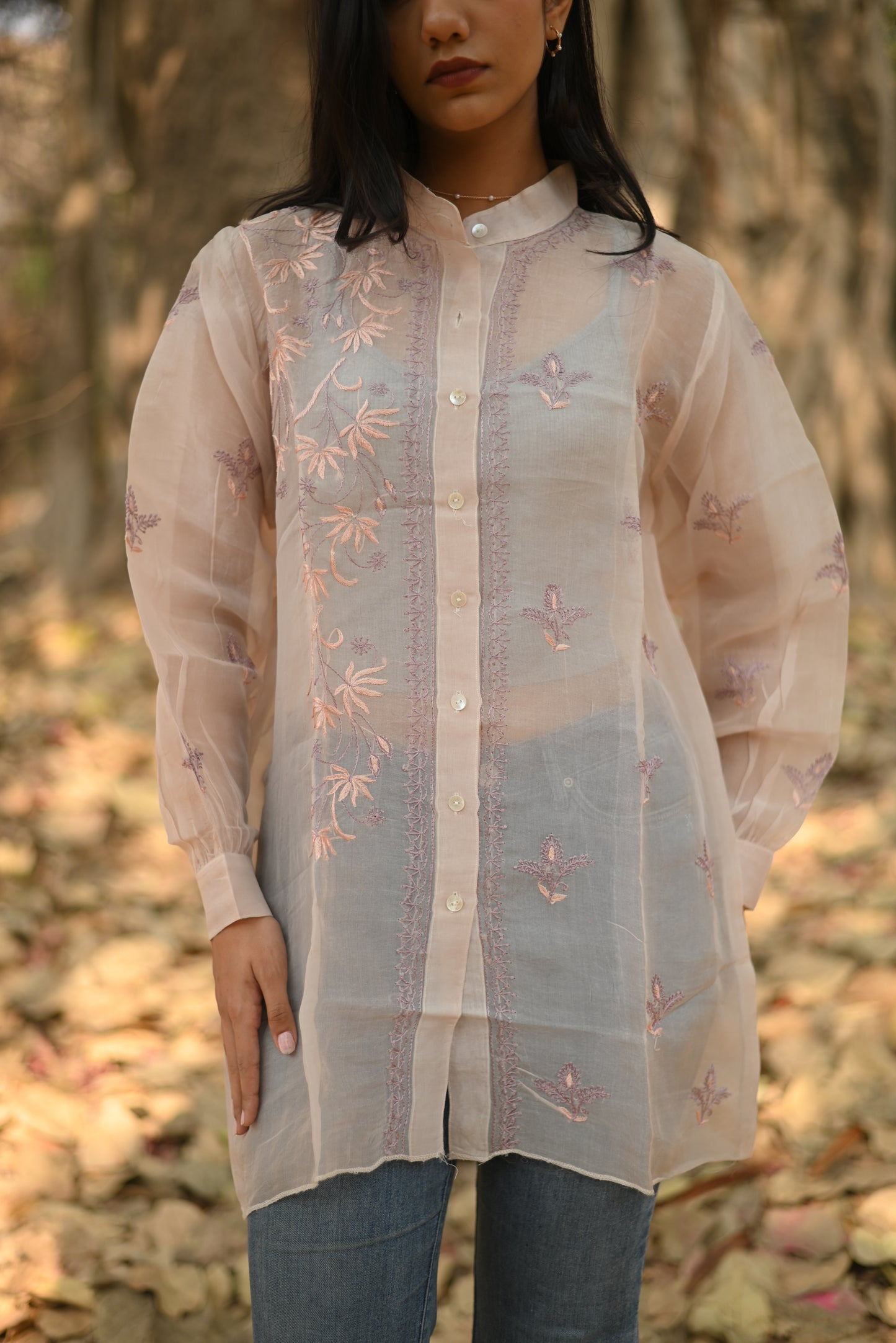 Organza Chikankari Shirt S25