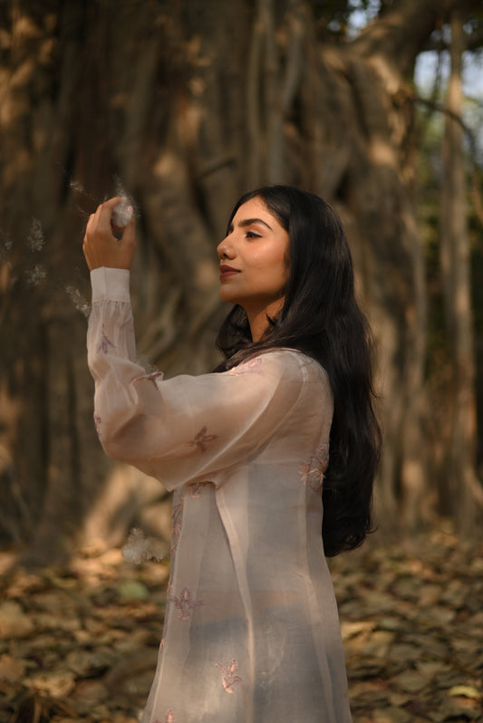 Organza Chikankari Shirt S25