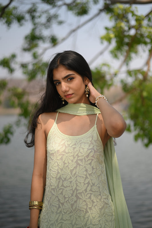 Iktara Mint Sharara Set