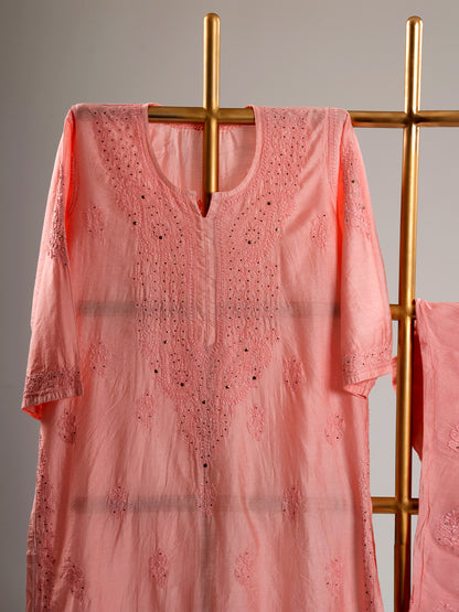 Chanderi Mukaish Chikankari Set