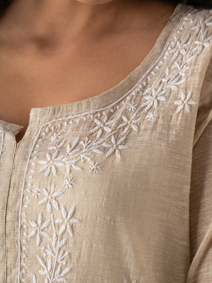 Khadi Chikankari Top