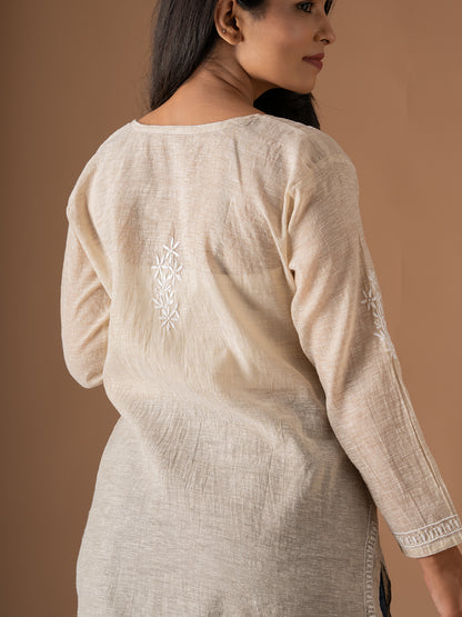 Khadi Chikankari Top